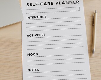 Minimalist Self-Care Planner Printable | Wellness & Routine Tracker