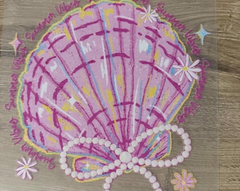 Seashell Summer Vibes Heat Transfer Transfer (für T-Shirts)