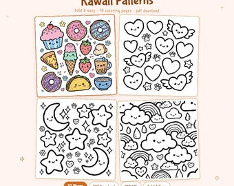 Kawaii Muster: Süßes Ausmalbuch mit Kawaii Mustern zum Entspannen von Miyo Pages