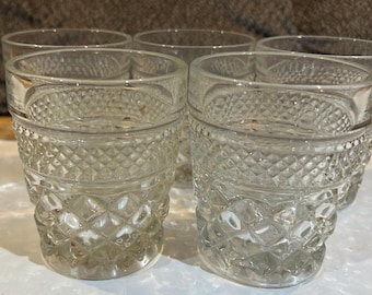 Anchor Hocking Wexford-glas met ruitpatroon, set van 5.