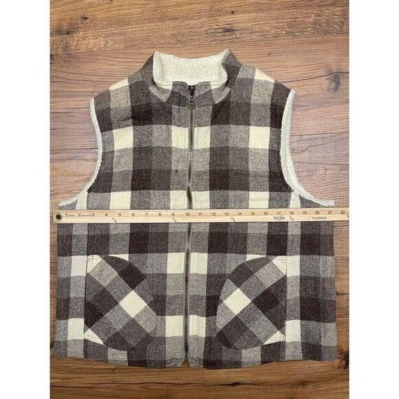 Vintage Pendleton Vest Large Shearling Western Co… - image 4