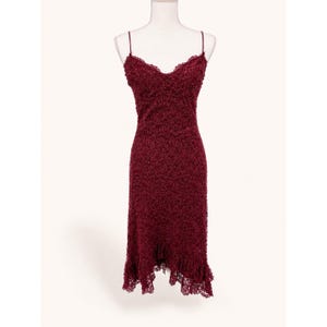 hollow stitching lace dress woman Hollow lace round neck loose casual mid-length sleeve dress