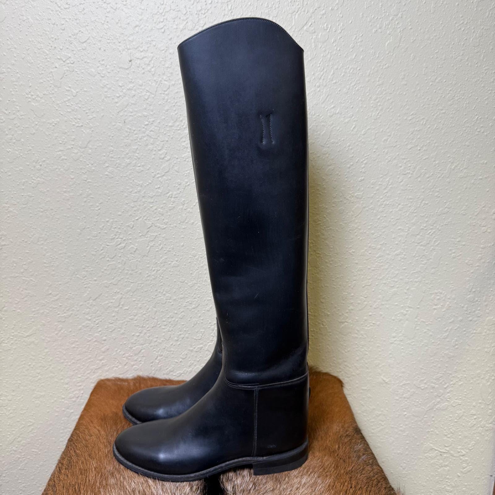 Bottes Femme Style équitation THE EFFINGHAM By BOND BOOT CO. - Cuir Noir, Taille 7SC, Fabriqué Aux États-Unis