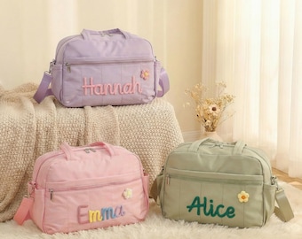 Custom danstas met naam, cheerleading sporttas voor meisje, handgemaakte plunjezak met naam, sporttas verjaardagscadeau, monogram plunjezak voor kinderen