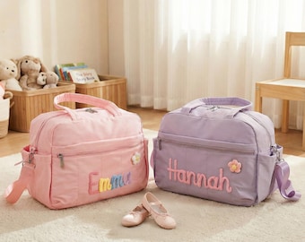 Personalisierter Duffel Bag für Mädchen, Custom Dance Bag mit Name, Wasserdichte Taschentasche, Mädchen Cheerleader Sporttasche, Reisetasche, Geschenke für Sie