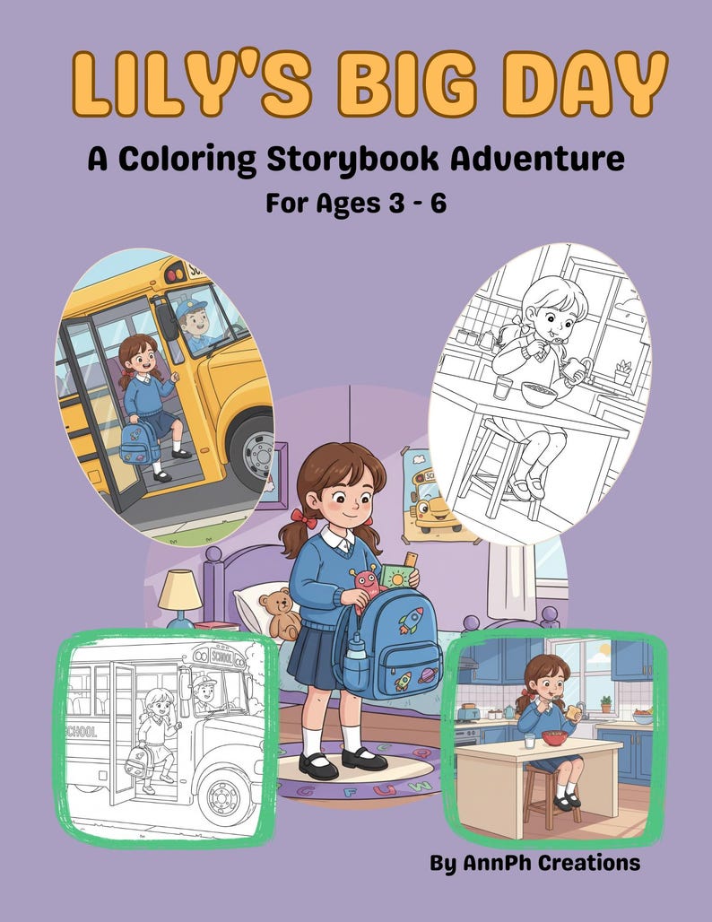Storybook Weekly Routine Kids Coloring Storybook | Morning Routine, School, Kindness Lessons ...