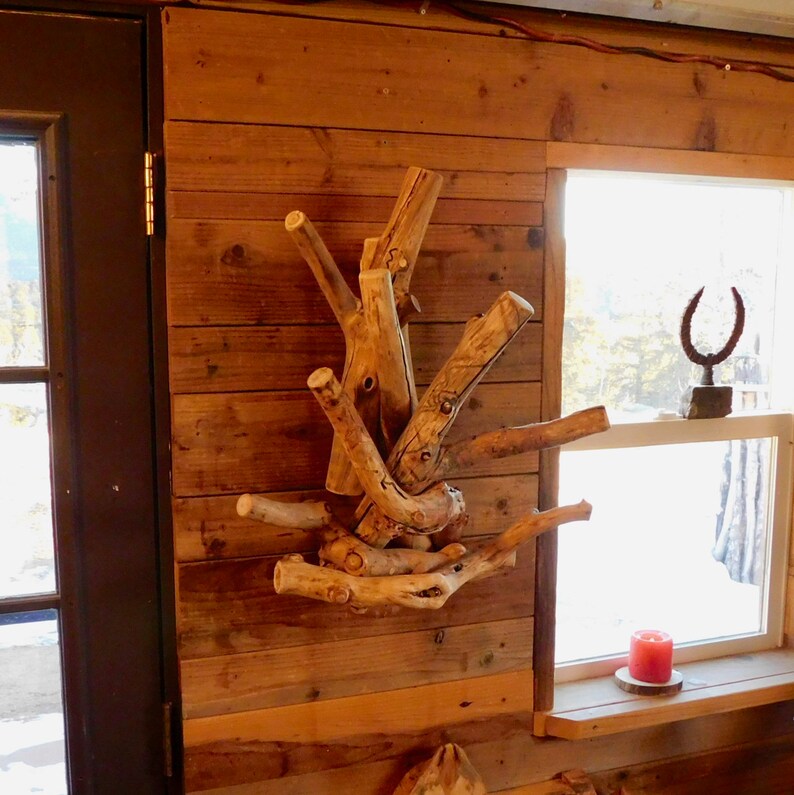 Branch Coat Tree Tree Sculpture Rustic Hat Rack Wood Wall Art Coat Rack