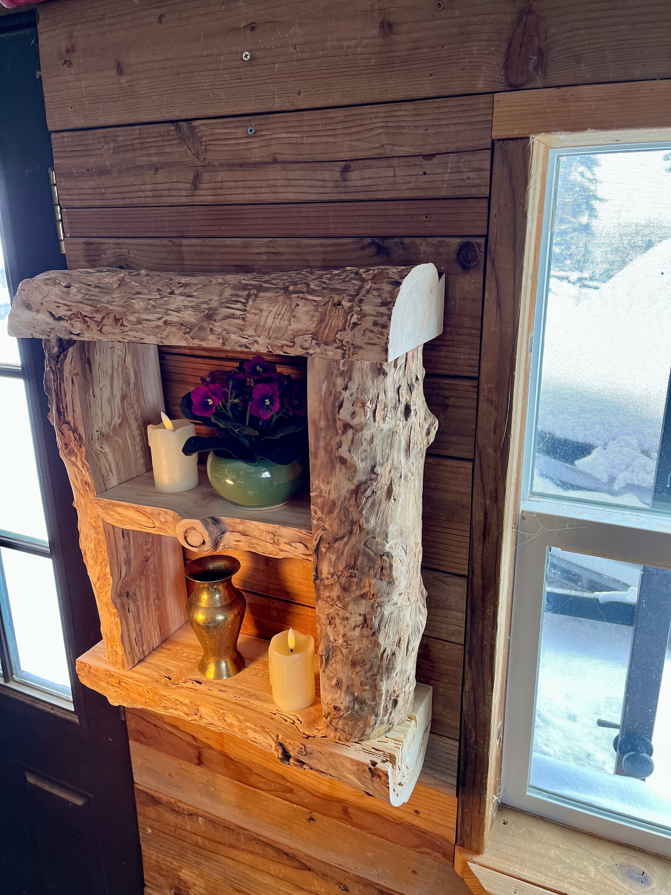 Rustic Entryway Shelf Shadow Box Shelf Spice Rack Cubby Hole Shelf ...