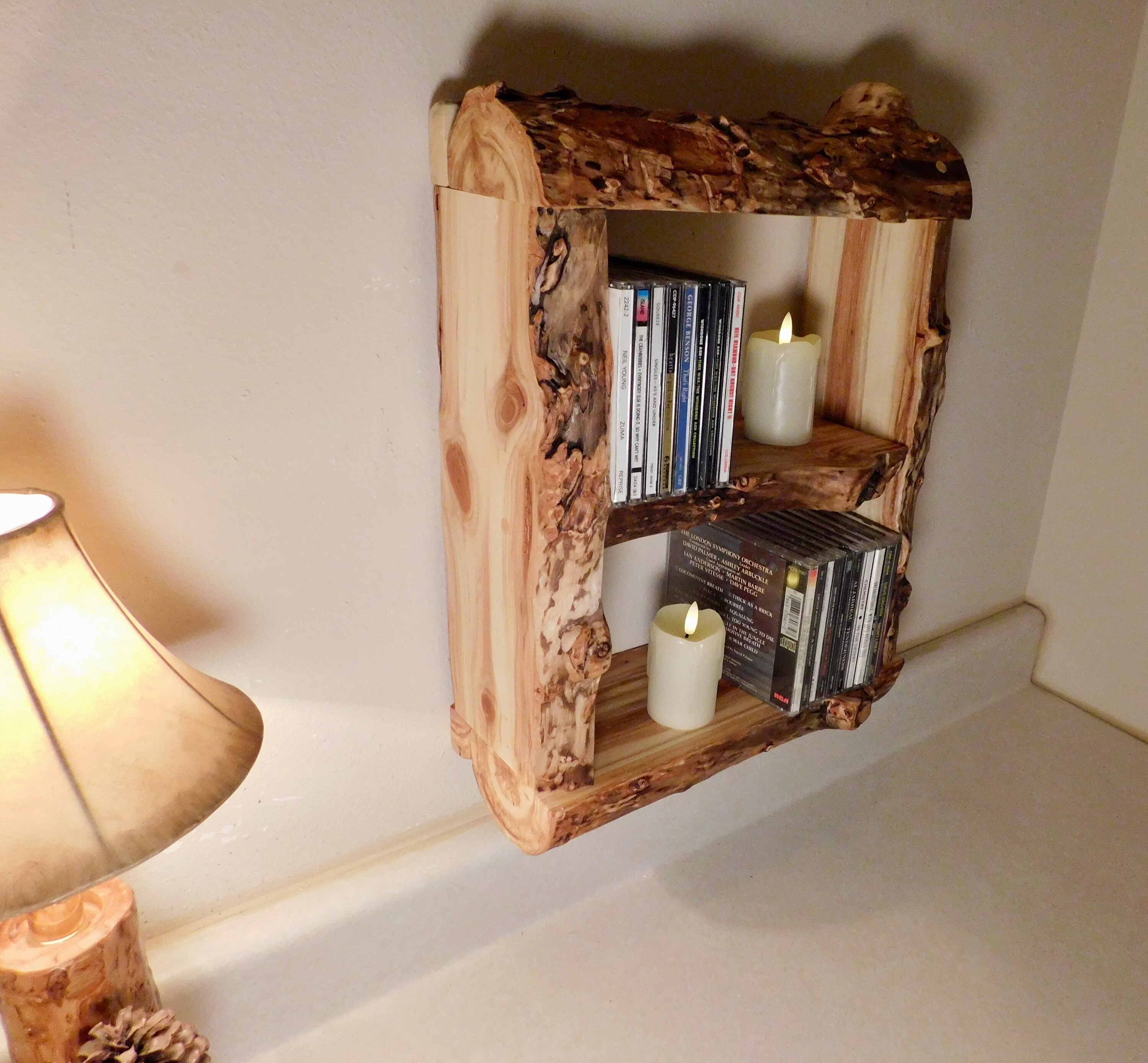 Man Cave Shelf Rustic Wall Shelf Cubby Hole Shelf Shadow Box Etsy