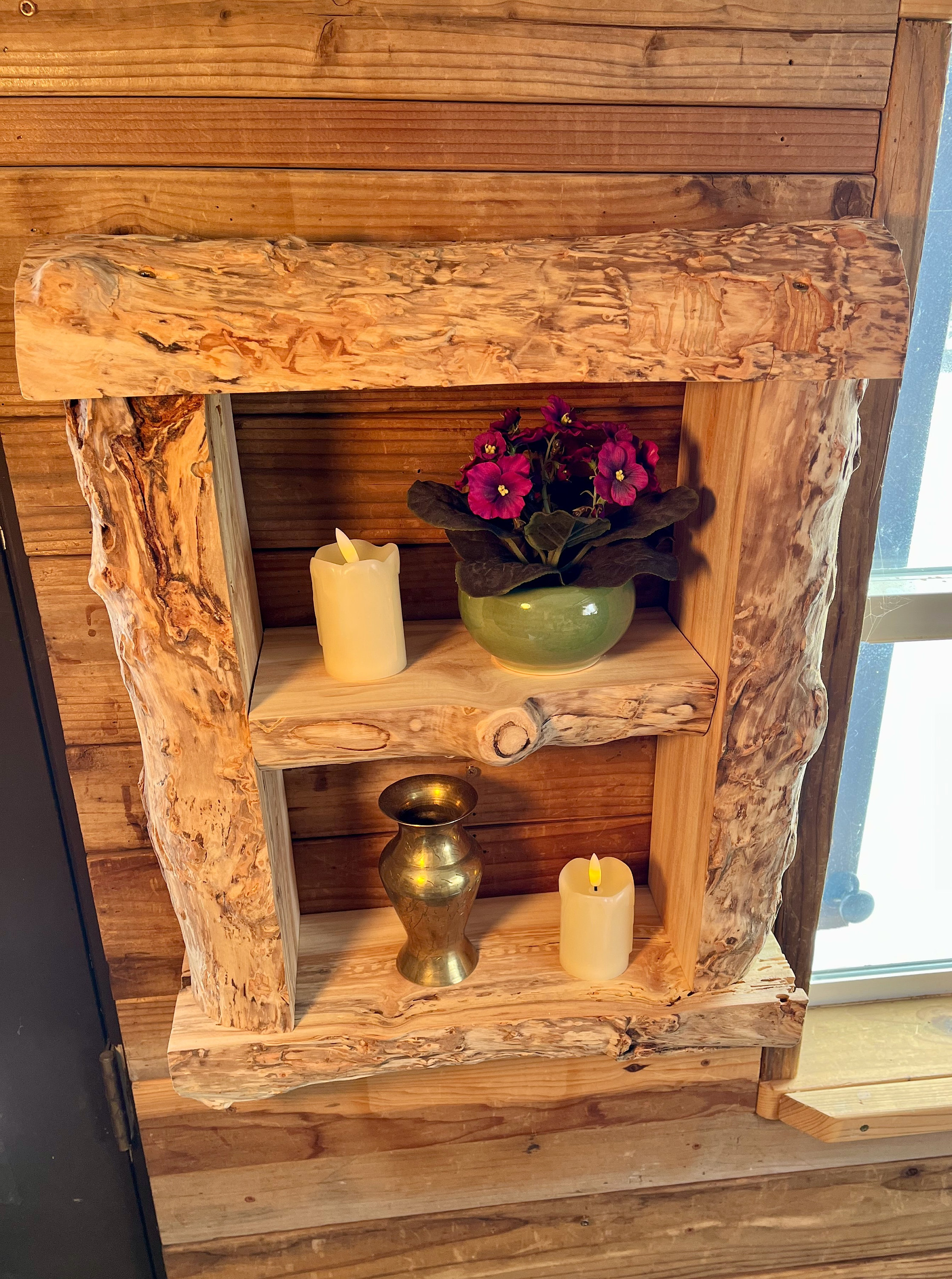 Rustic Entryway Shelf Shadow Box Shelf Spice Rack Cubby Hole Shelf ...