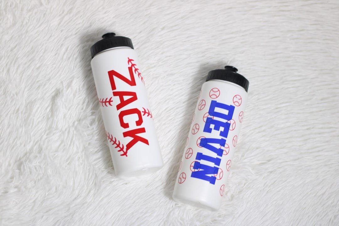 Personalized Baseball Water Bottle | Custom Name Sports Bottle, Team ...