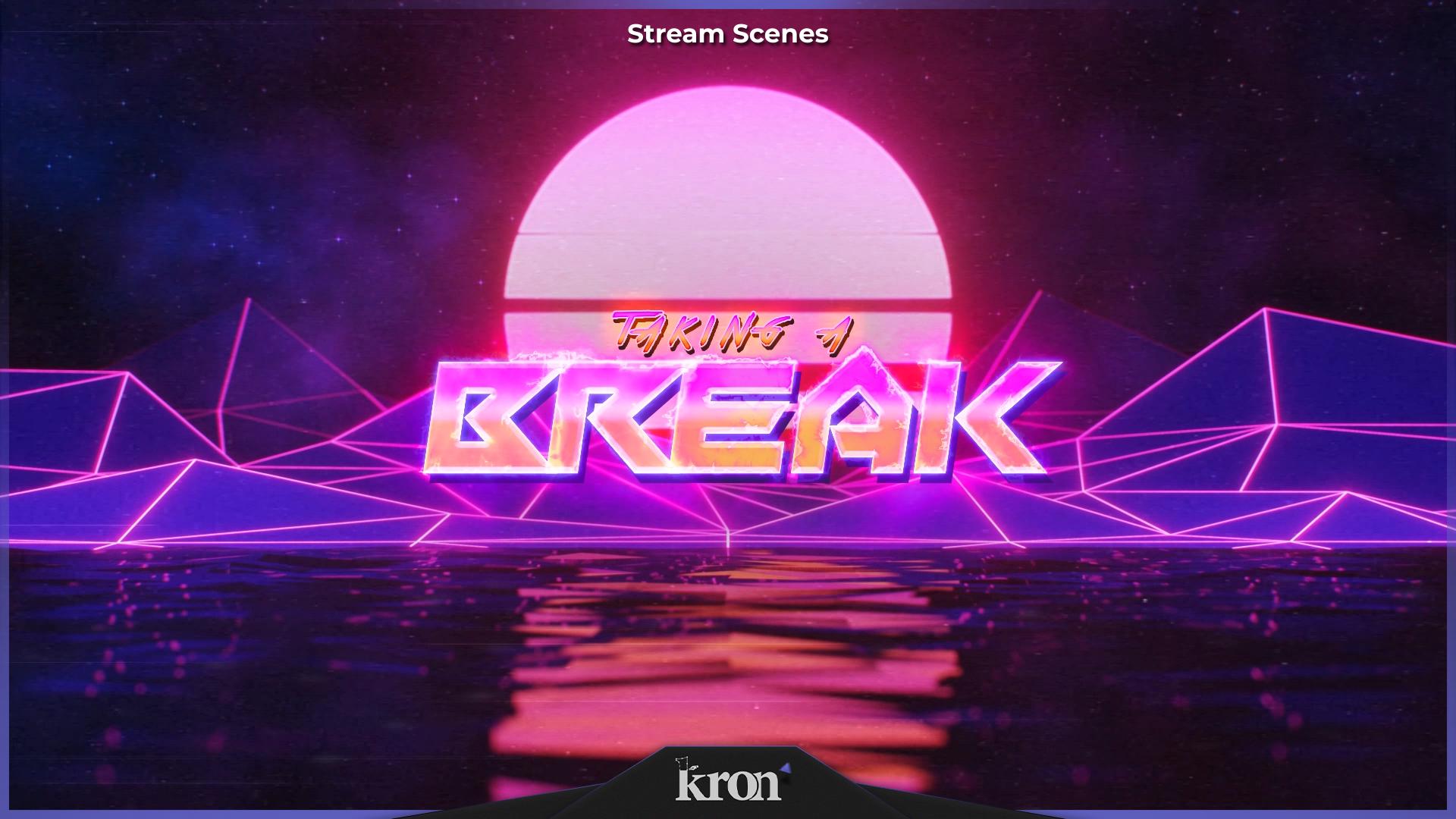 Retro Vibes Stream Overlay – Sunset Synthwave Scenes (digital Download ...