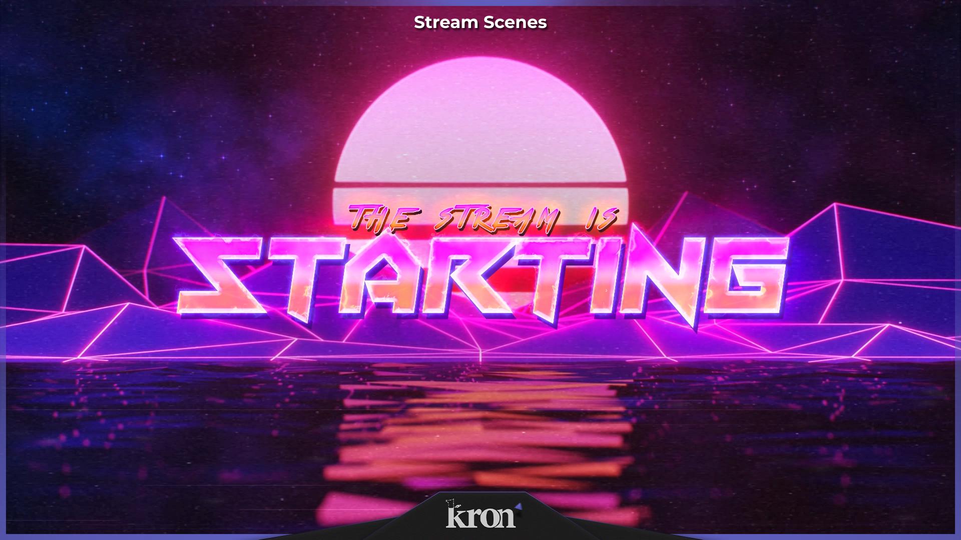Retro Vibes Stream Overlay – Sunset Synthwave Scenes (digital Download ...