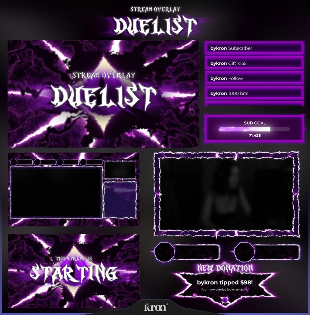 Scene Widget Duelist Stream Overlay Pack, Animated Scenes, Alerts, Widgets, Twitch ...