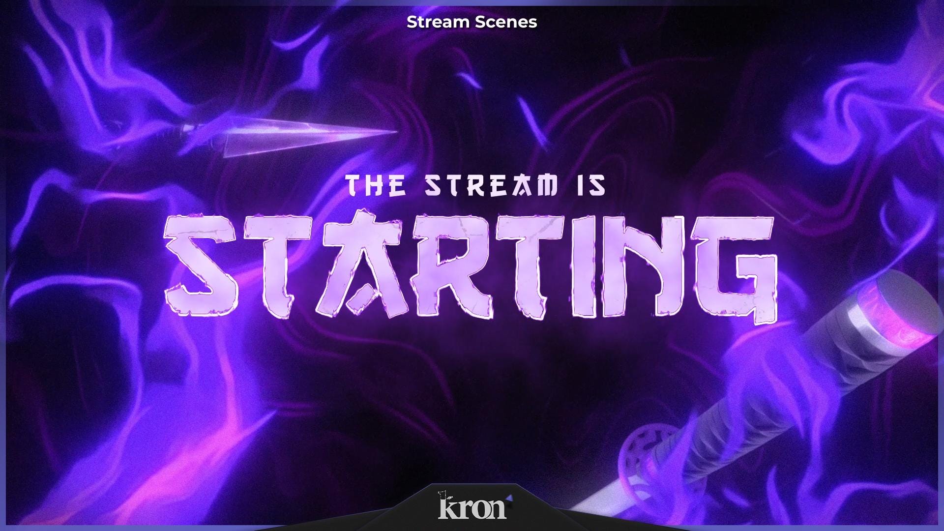Dark Fire Stream Overlay Pack, Anime Purple Flames, 6 Scenes, 12 Alerts ...