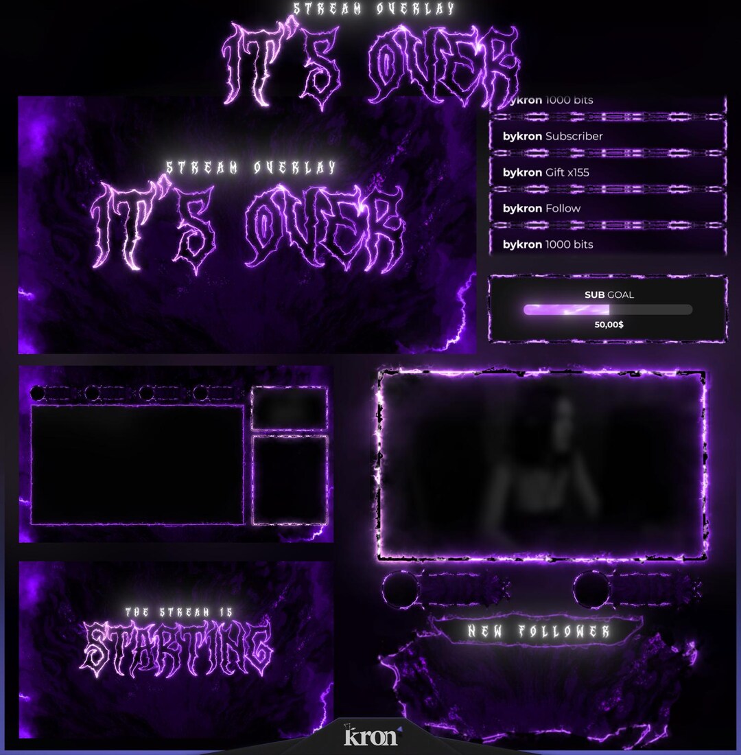 Scene Widget It's Over Stream Overlay Pack, Animated Scenes, Alerts, Widgets, Twitch ...