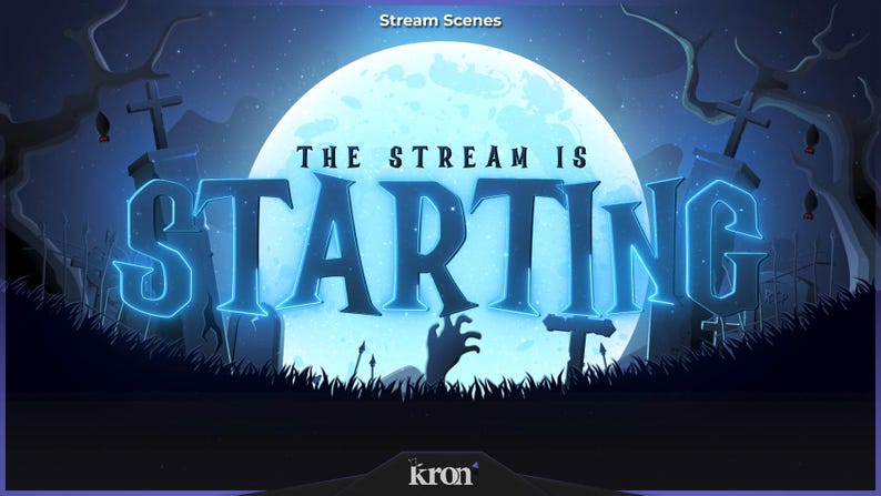 Spooky Stream Overlay Pack – Animated Scenes, Alerts Twitch Overlay ...