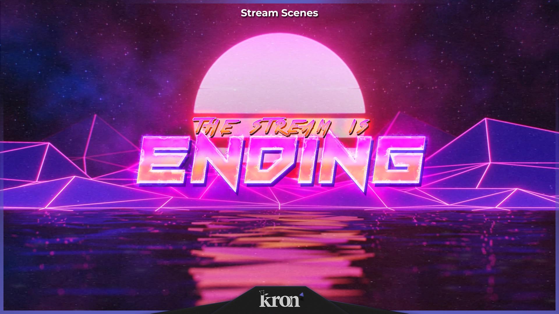 Retro Vibes Stream Overlay – Sunset Synthwave Scenes (digital Download ...