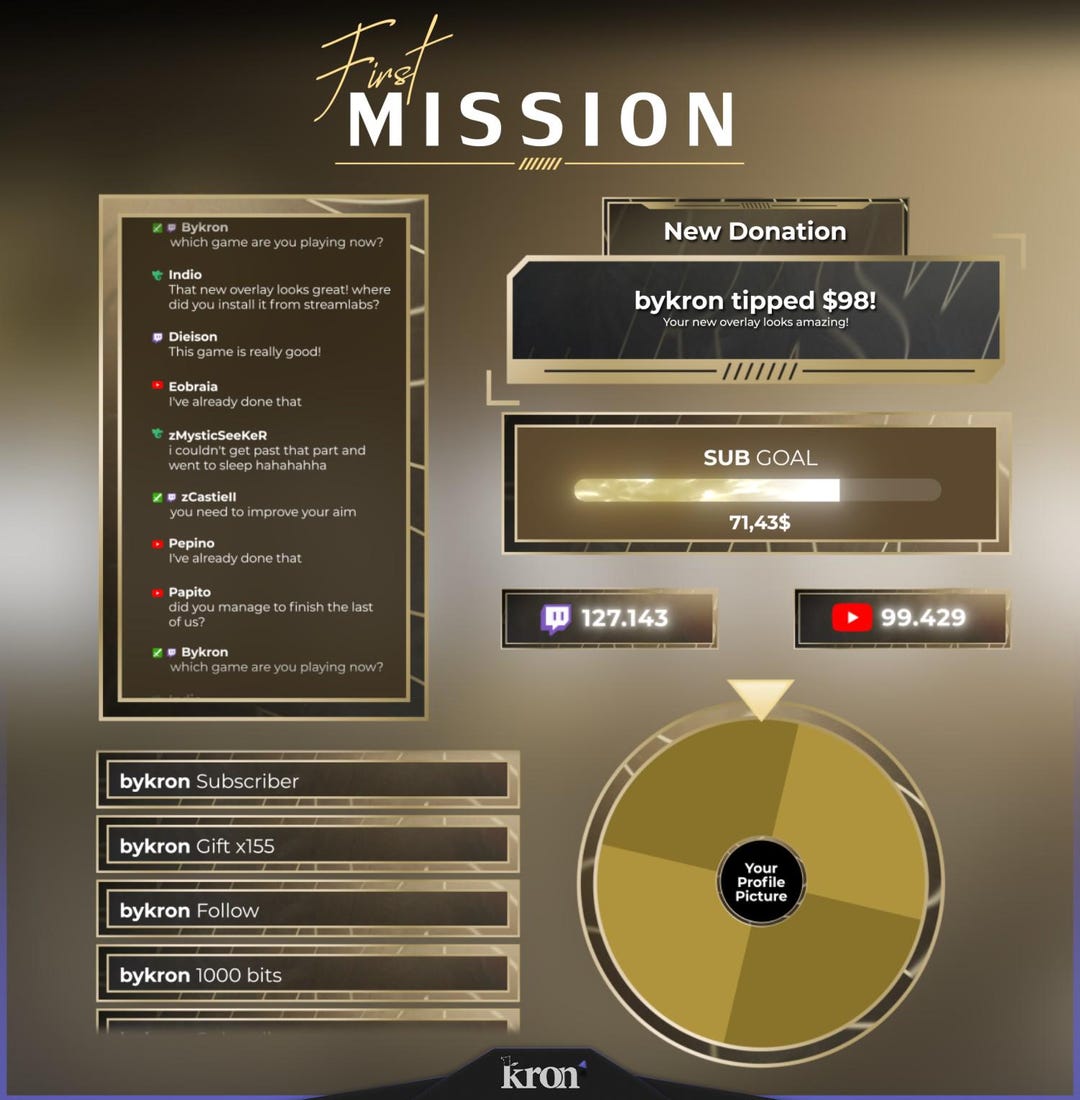 First Mission Overlay, Animated Alerts & Widgets Twitch Overlay ...