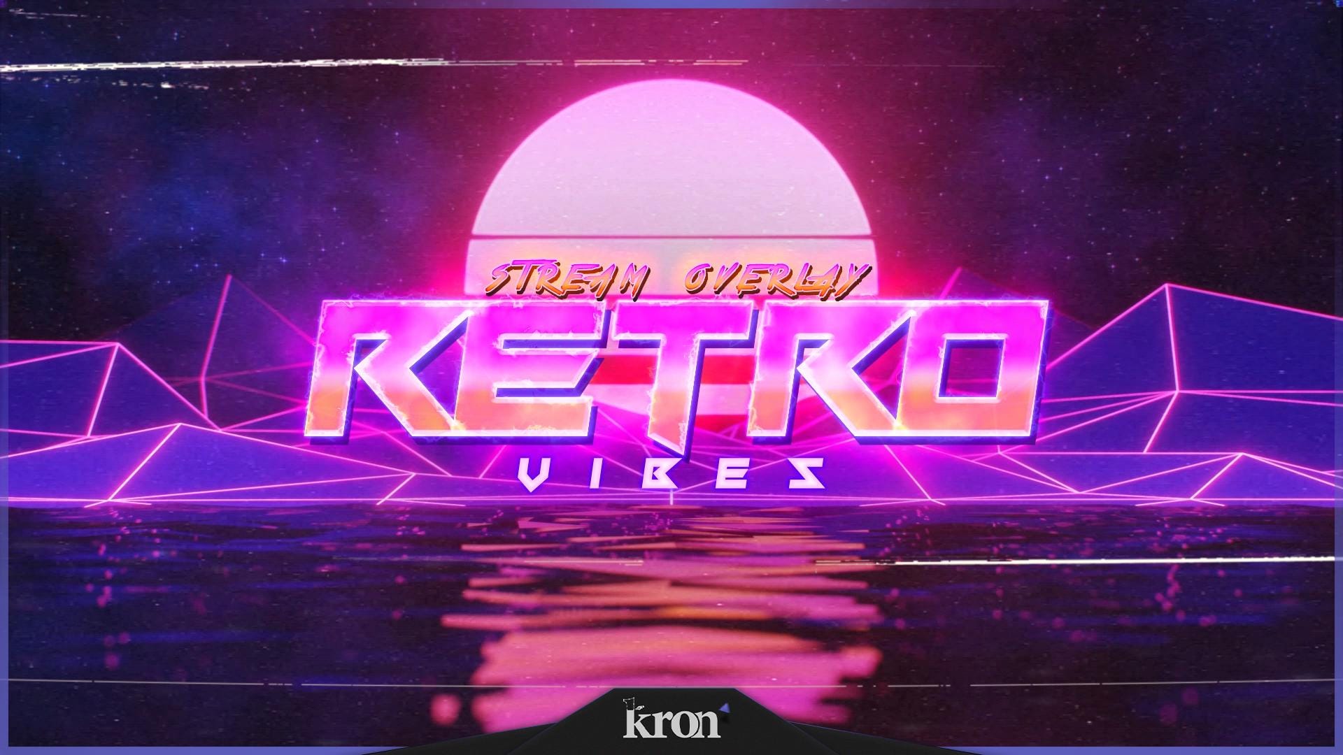 Retro Vibes Stream Overlay – Sunset Synthwave Scenes (digital Download ...