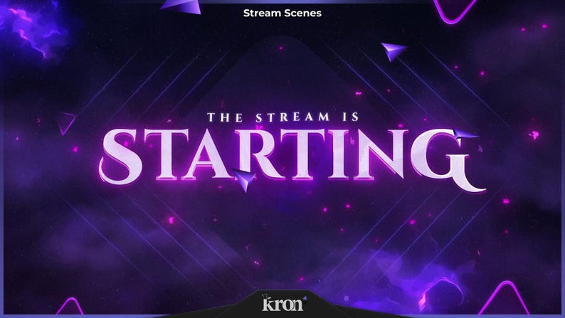 Side Stream Purple Color Arise Purple Neon Stream Overlay Package, Animated Scenes Alerts ...