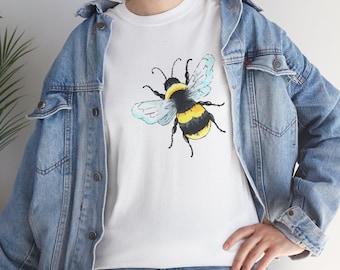 Honey Bee Illustration T-Shirt | Hand-Drawn Graphic Tee