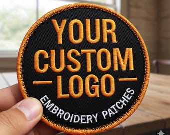 Écusson brodé personnalisé, Écusson avec logo, Écusson personnalisé à repasser, Livraison gratuite, Pas de minimum