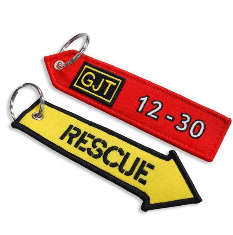 Custom Embroidered Jet Tag | Personalized Flight Keychain, Backpack ...