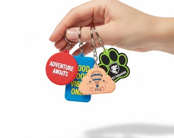 Porte-clés PVC personnalisés | Porte-clé personnalisé avec logo d'entreprise | Porte-clés en caoutchouc 2D et 3D