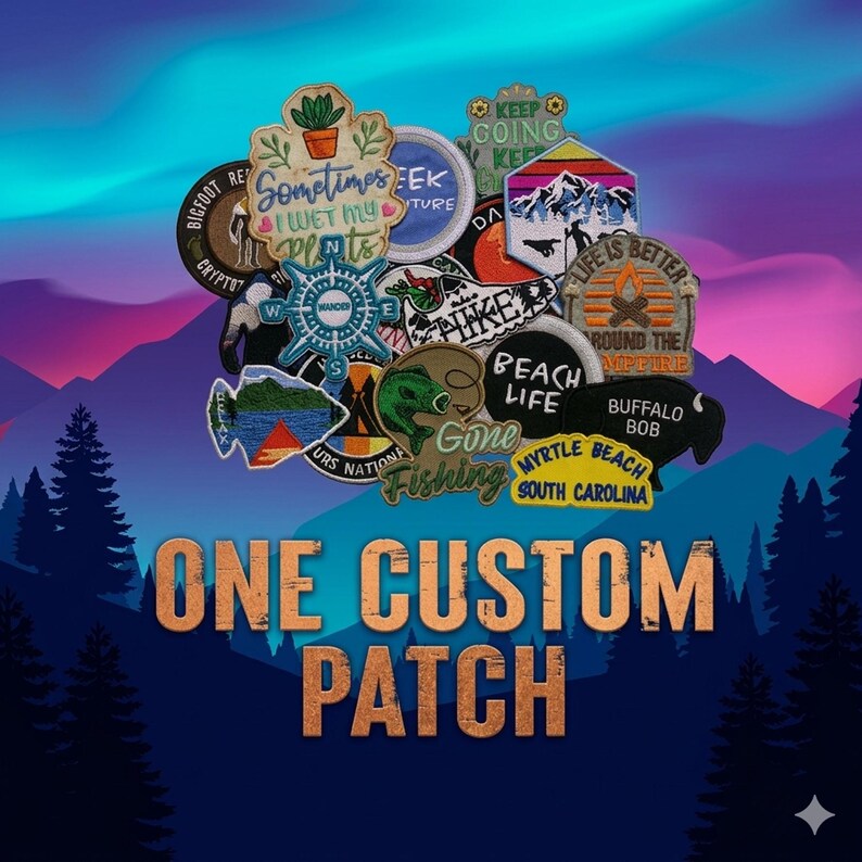 Custom Embroidered Patch – Upload Logo, Name, Quote (iron On, Sew On ...