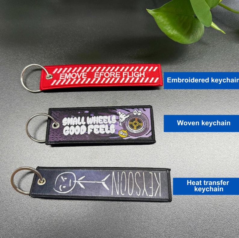 Custom Embroidered Jet Tag | Personalized Flight Keychain, Backpack ...