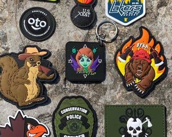 One Custom PVC Patch - Tactical Morale Patch with Hook Backing - 3D Rubber
