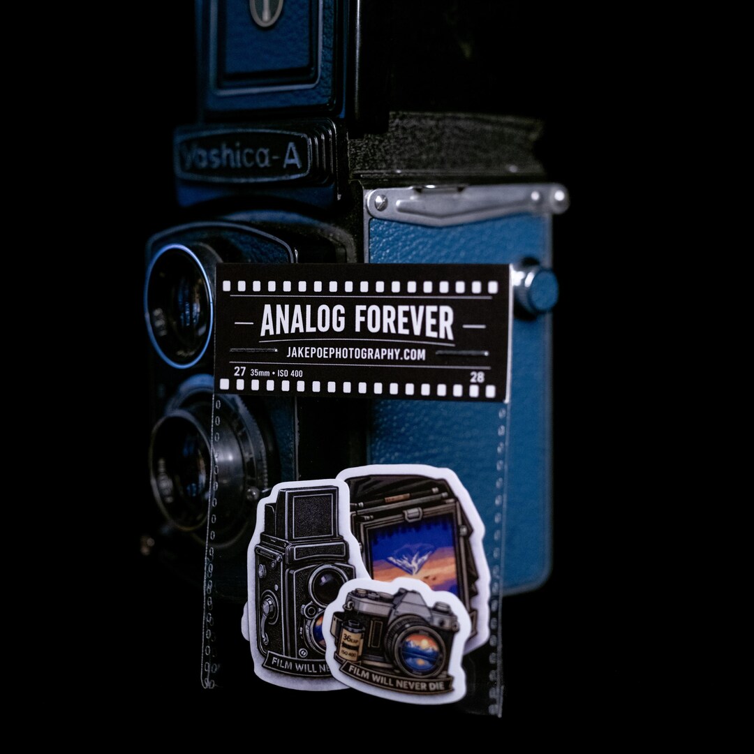 Analog Forever – Film Will Never Die Camera Sticker Pack (3-pack Vinyl ...