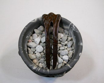 2 prong wenge wood hair fork