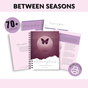 Il registro della metamorfosi - Diario della trasformazione digitale / Tracker di riflessione profonda di 12 mesi / Diario del processo creativo