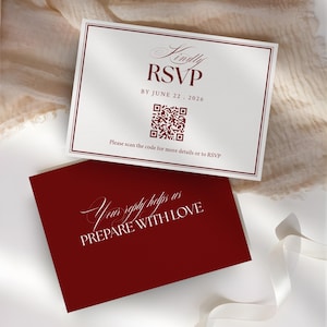 RSVP and Details Cards Included Old Money Wedding Stationery