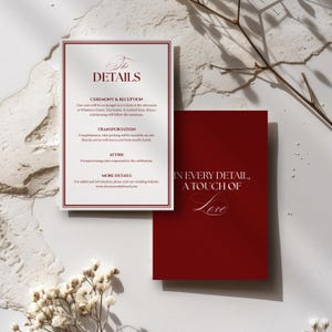 Complete Wedding Suite Template Invitation + RSVP + Details Card