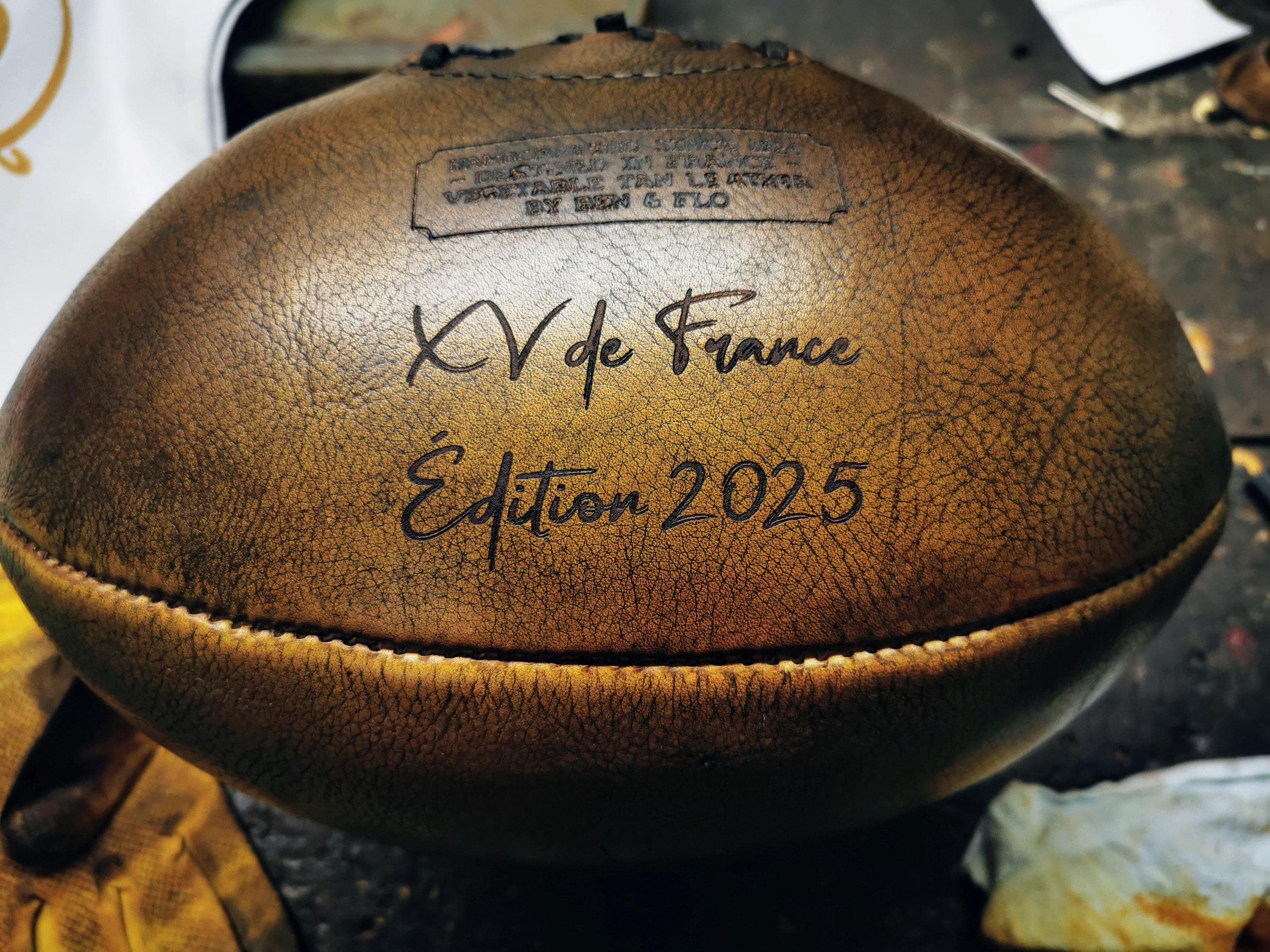 Ballon De Rugby Vintage - Cuir - Sogea Guyane