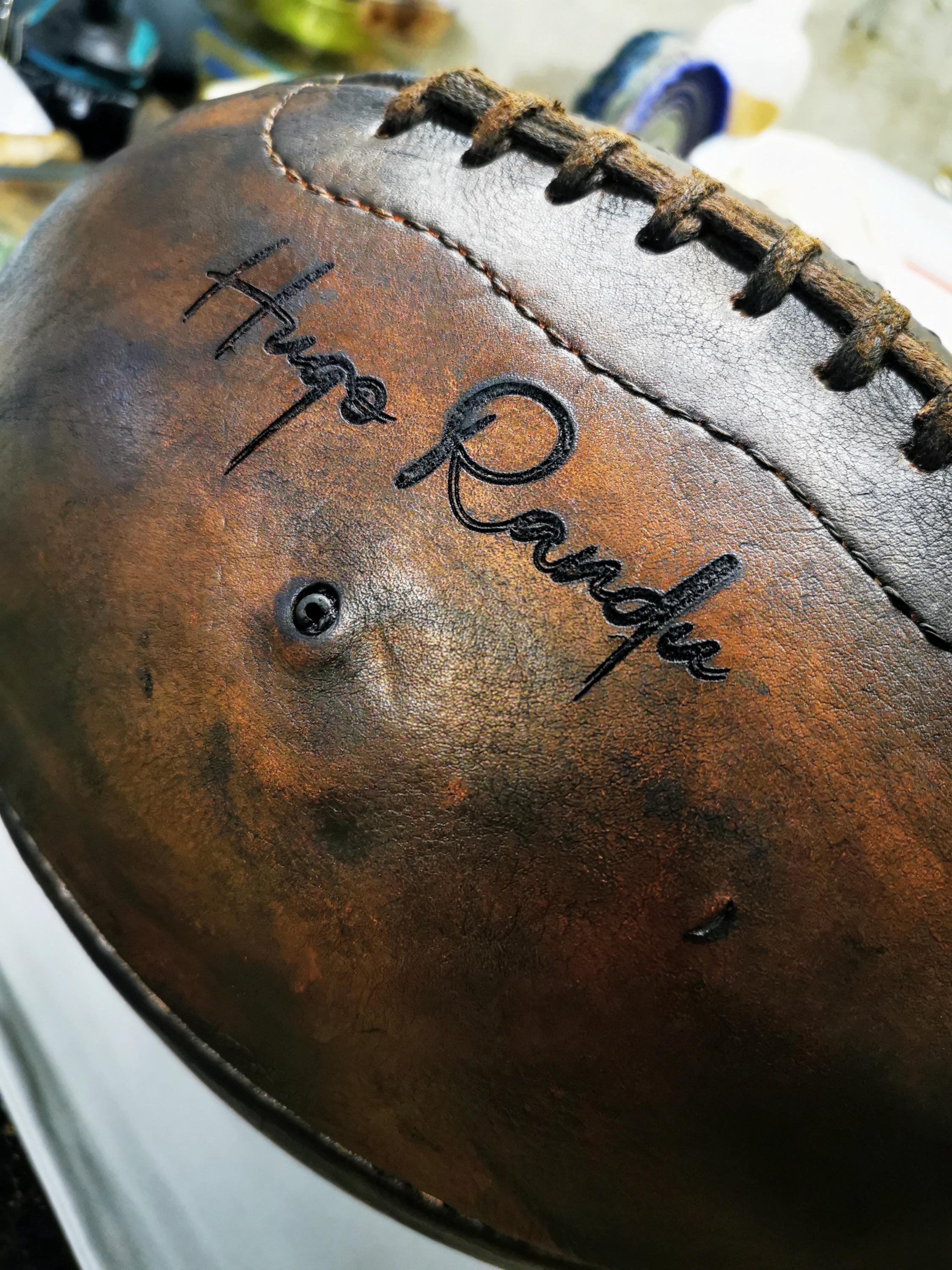 Vintage American Football Leather Ball – Handmade Buffalo & Cow