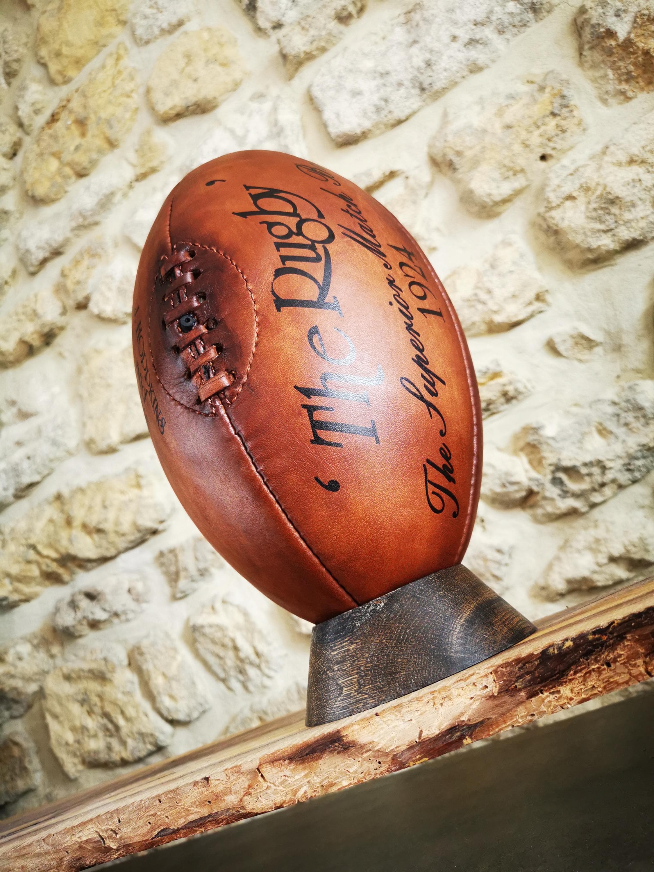 Personalized VINTAGE Leather RUGBY BALL 1924 Edition - Rugby
