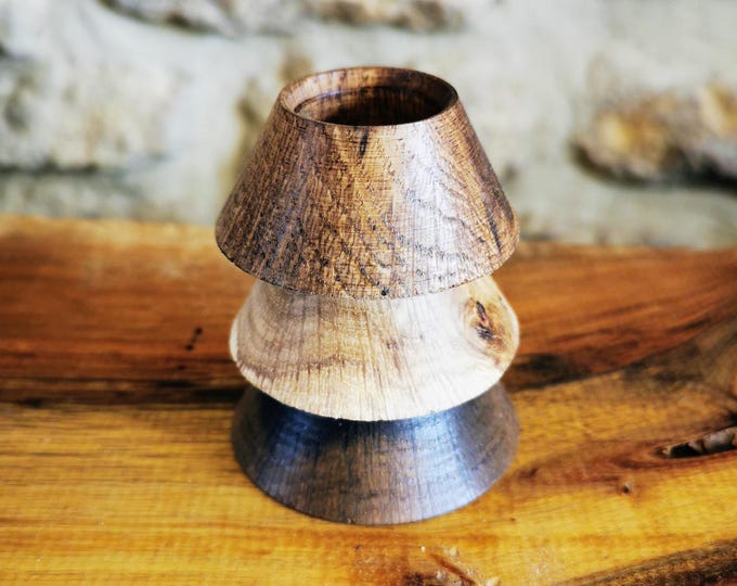 Small Oak Ball Stand – Wooden Support Tee for Baseball, Cricket, Golf or Collectibles – Handmade in France by Ben & Flo