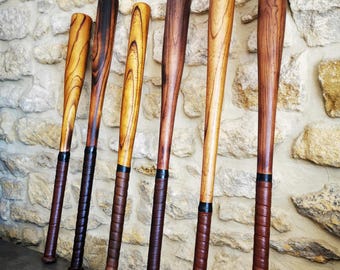Batte De Baseball En Bois Massif 54 Cm - Entraînement Puissance & Vitesse Vintage