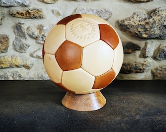 32 Panel Leather Soccer Ball – Premium Collector Football – Personalized Decorative Sports Object