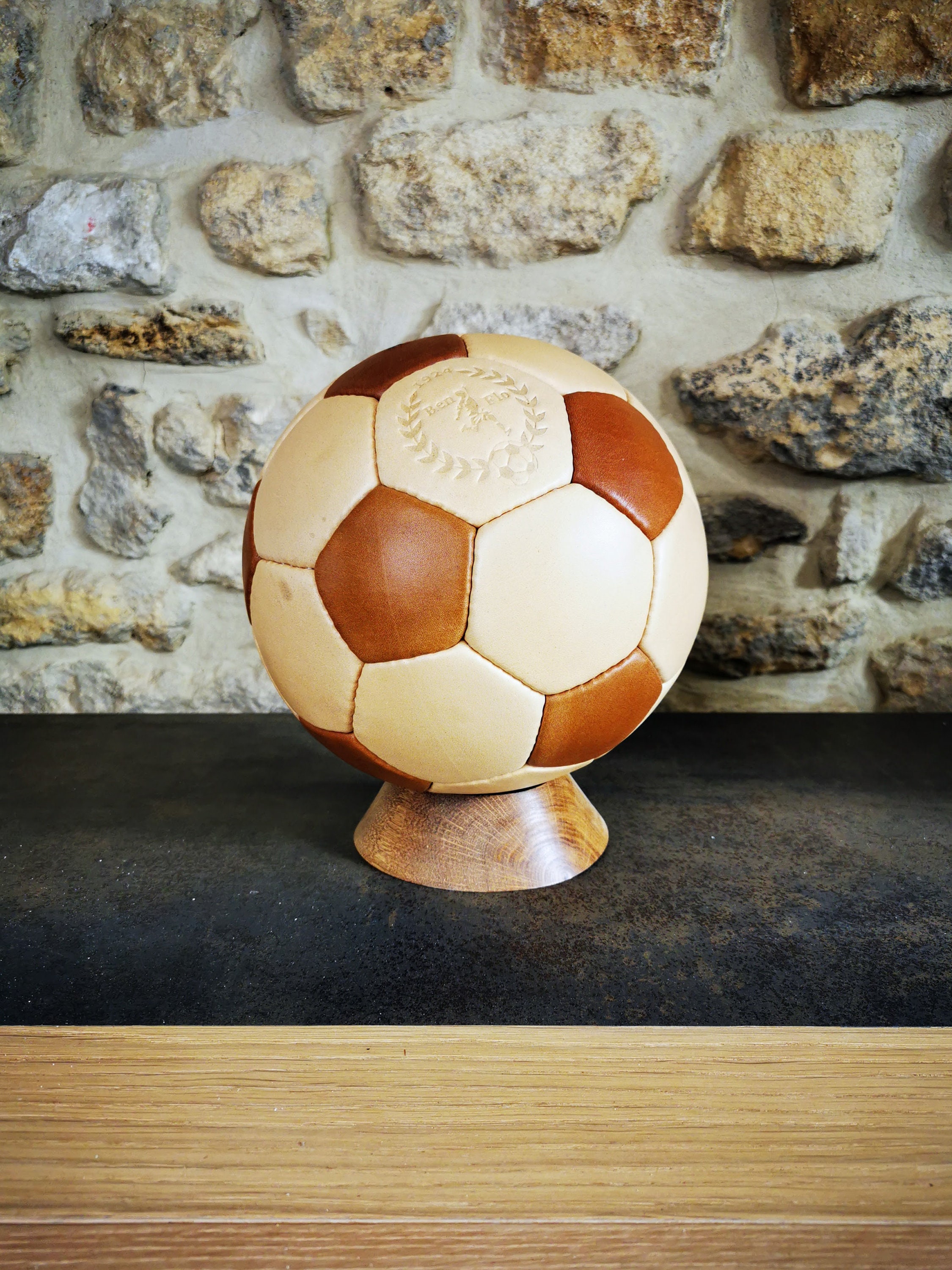 32 Panel Leather Soccer Ball – Premium Collector Football