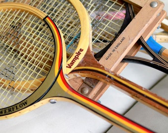 Raquette De Tennis Vintage – Métal Et Bois – Ancienne Raquette De Badminton – Rare