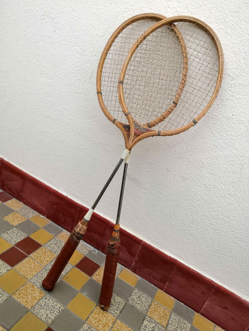 Old Vintage Collection Badminton Racket - Wood - Good Condition - Etsy