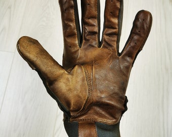 Baseball gloves in vintage leather – English collection - You can use for hors riding, auto sport, etc