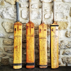 Vintage Cricket Bat 1948 Bradman’s Invincibles – England vs Australia Signed Replica – Collectible Sports Memorabilia