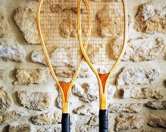Vintage Tennis Racket 1960s Wood Fila Wud4four - Etsy