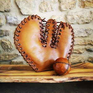 Vintage Leather 3 Fingers - Baseball Glove - free engraving - Hand made - Reach Triple Play Baseball Glove 3 Finger